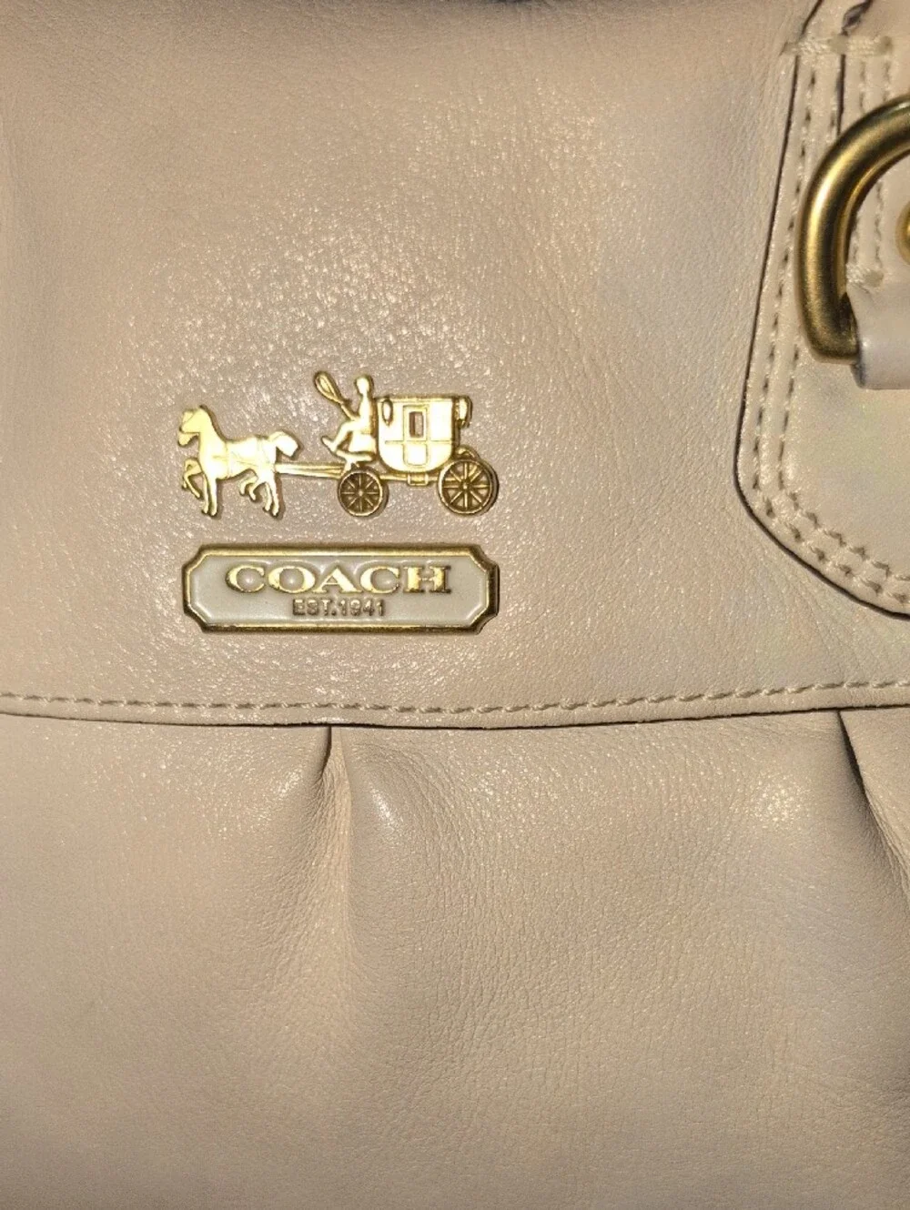 Coach Madison Sabrina Satchel Crean Leather #12937 Vintage